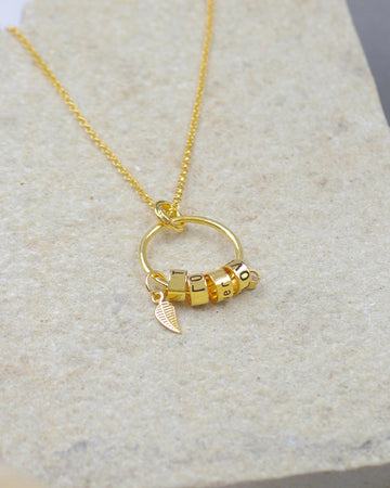 Custom Circle Pendant With Charms