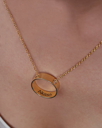 Personalised Embossed Ring Pendant