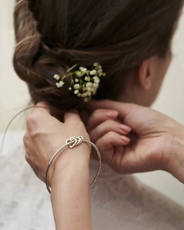 Personalised Heart Charm Bangle
