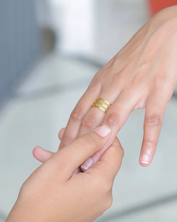 Personalised Name Engraved Rings