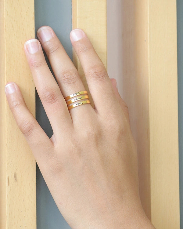 Personalised Name Engraved Rings