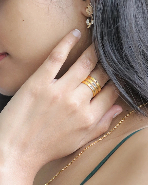 Personalised Name Engraved Rings