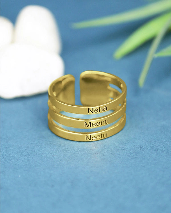 Personalised Name Engraved Rings