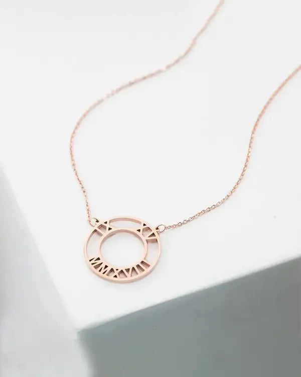 Personalised Roman Numerals Necklace