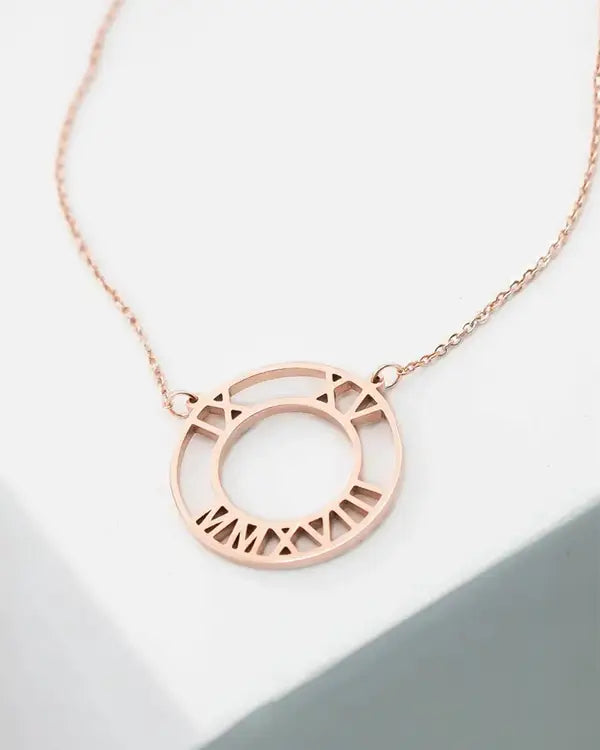 Personalised Roman Numerals Necklace