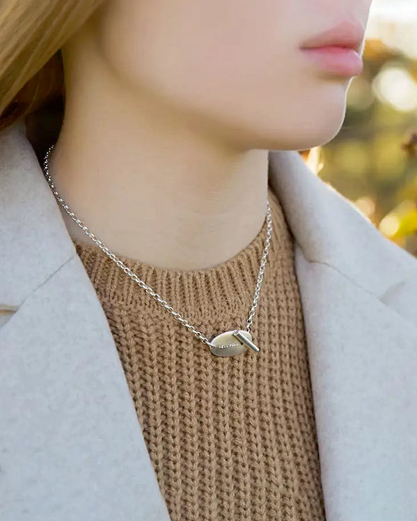 Personalised Silver Toggle Necklace