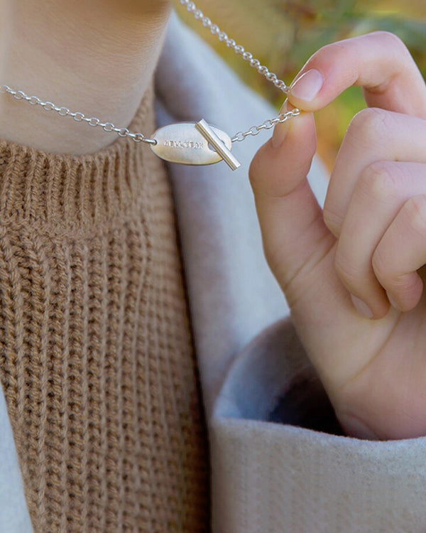 Personalised Silver Toggle Necklace