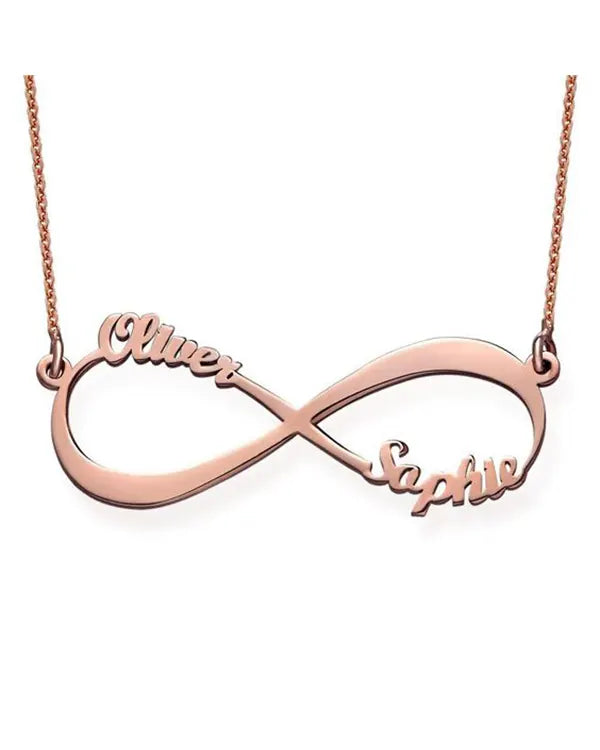 Nayab Personalised Two Name Infinity Pendant