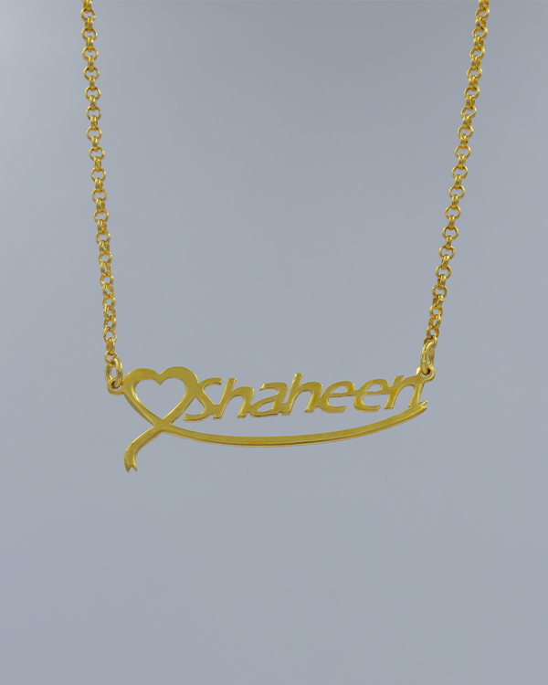 Personalized 925 Sterling Silver Name Necklace With Heart