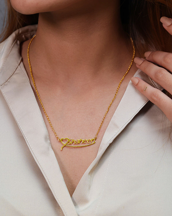 Personalized 925 Sterling Silver Name Necklace With Heart