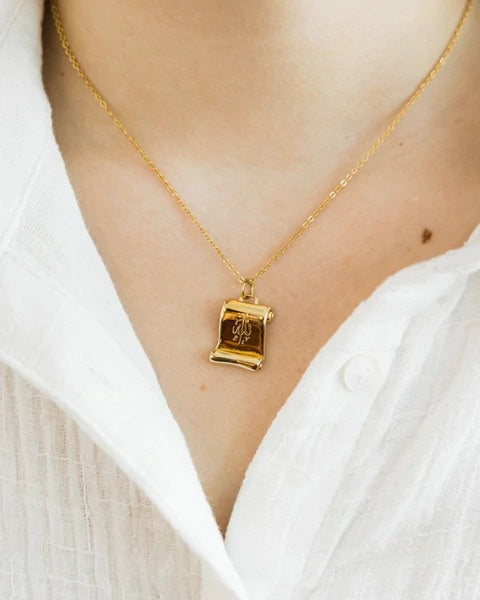 Scroll Necklace-Allah