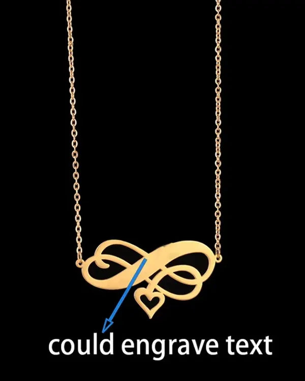 Personalised Double Infinity-Double Name Necklace