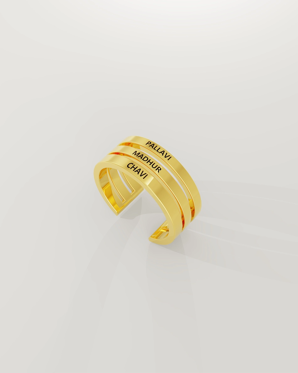 Personalised Name Engraved Rings