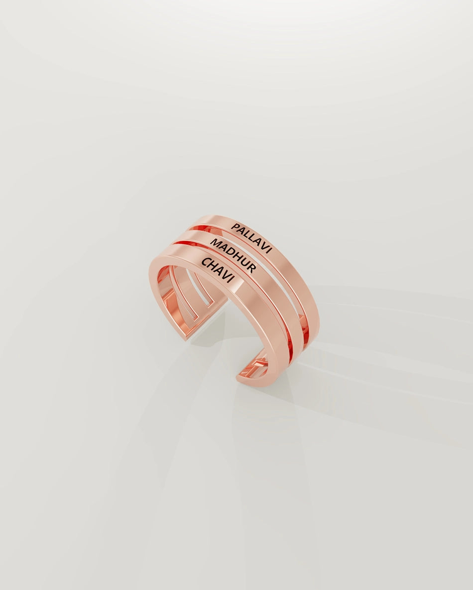 Personalised Name Engraved Rings