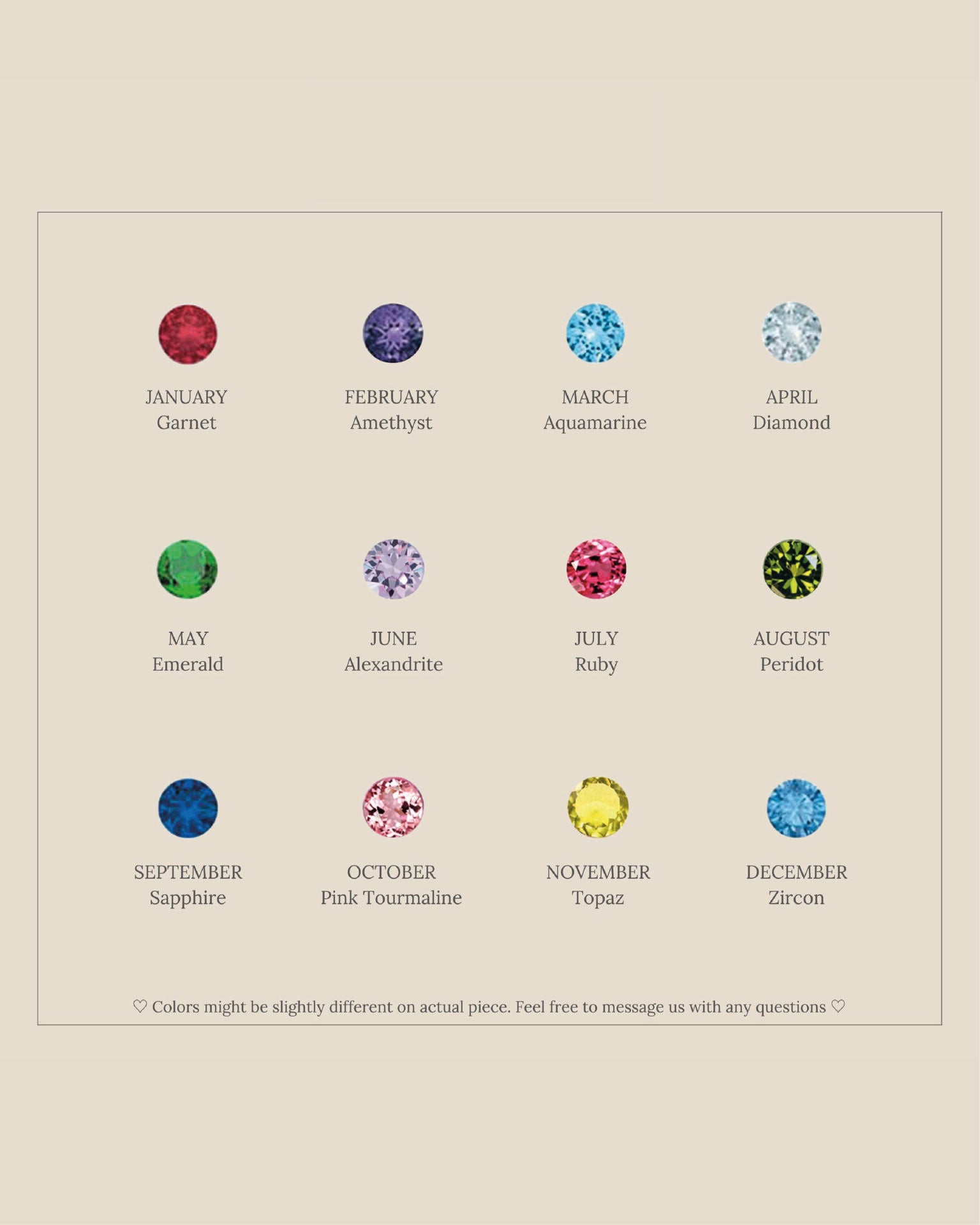 Personalised Name And Dangling Birthstone Necklace