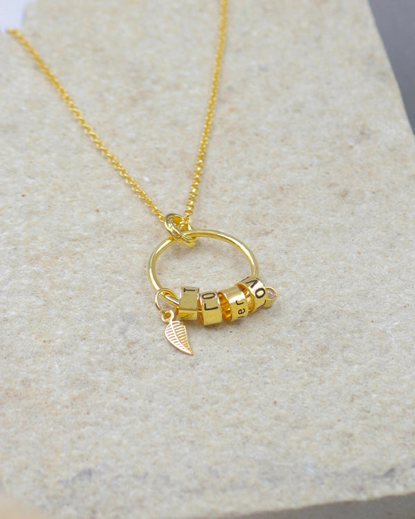 Custom Circle Pendant With Charms