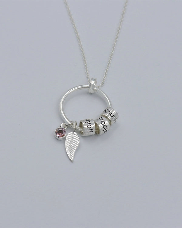 Custom Circle Pendant With Charms
