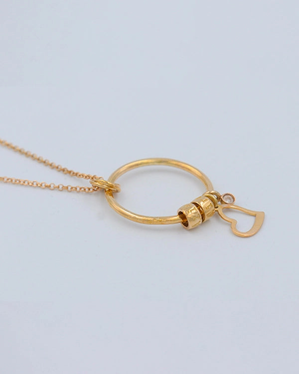 Custom Circle Pendant With Charms