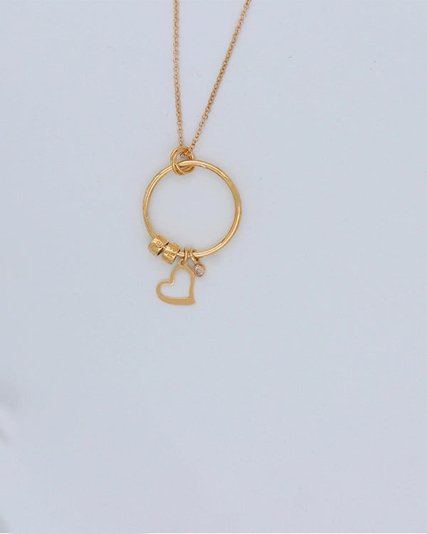 Custom Circle Pendant With Charms