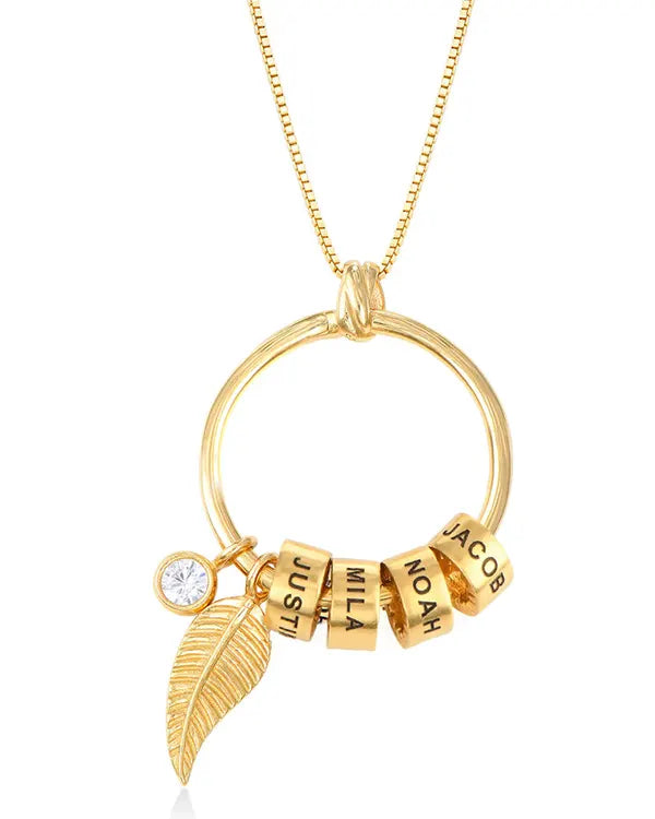Nayab Custom Circle Pendant With Charms