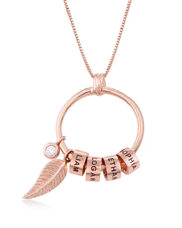 Nayab Custom Circle Pendant With Charms