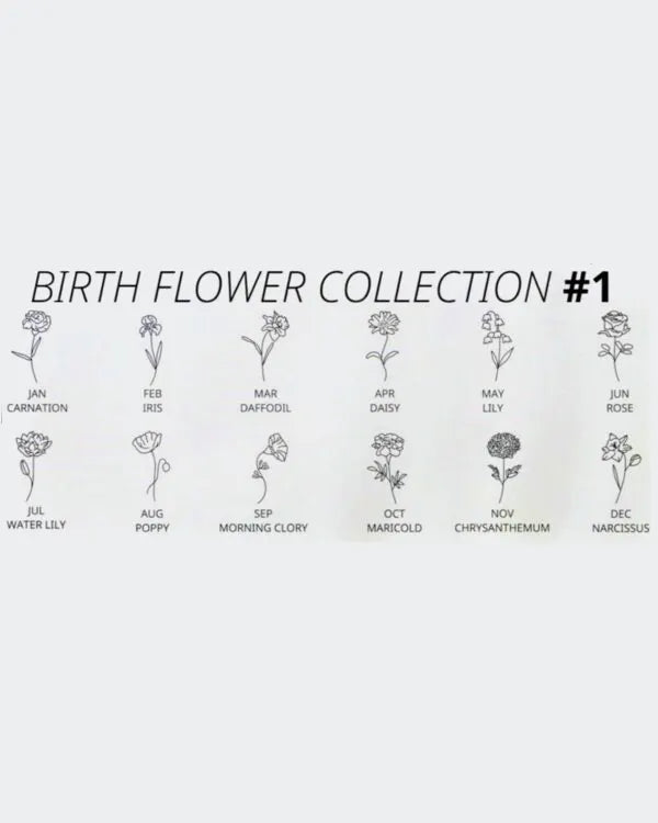 Custom Name Necklace With Birth Flower