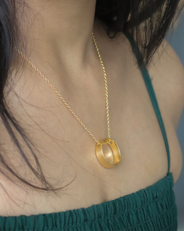 Personalised Embossed Ring Pendant