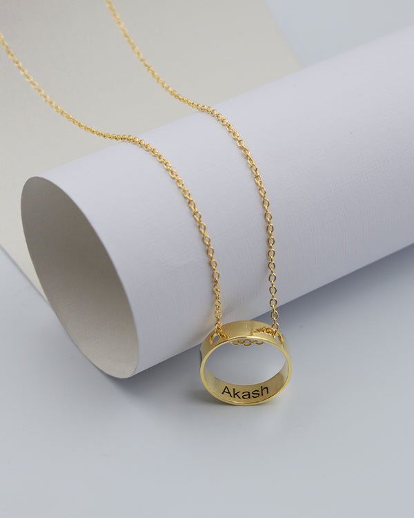 Personalised Embossed Ring Pendant