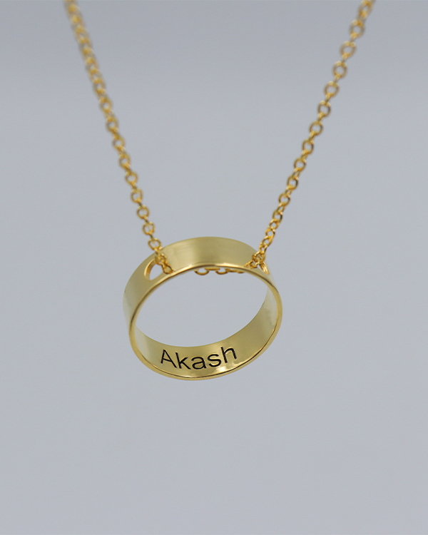 Personalised Embossed Ring Pendant