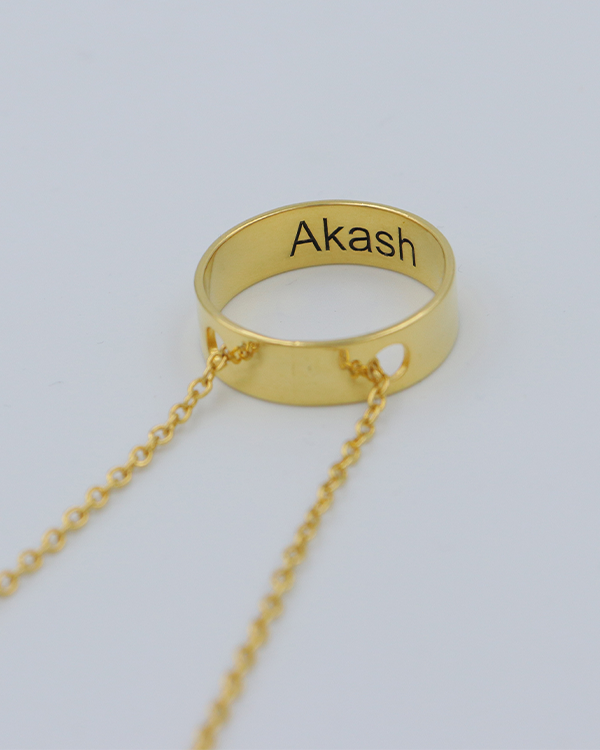 Personalised Embossed Ring Pendant