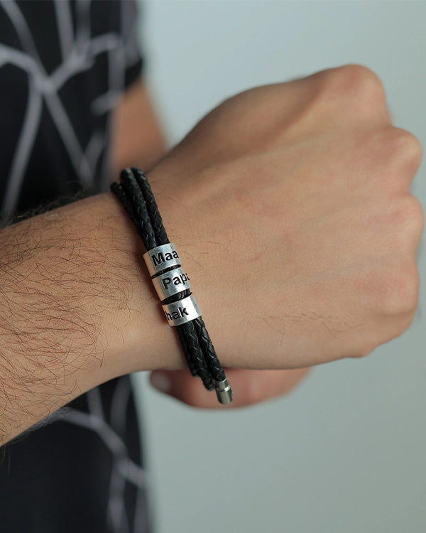 Personalised Engraved Beads Bracelet