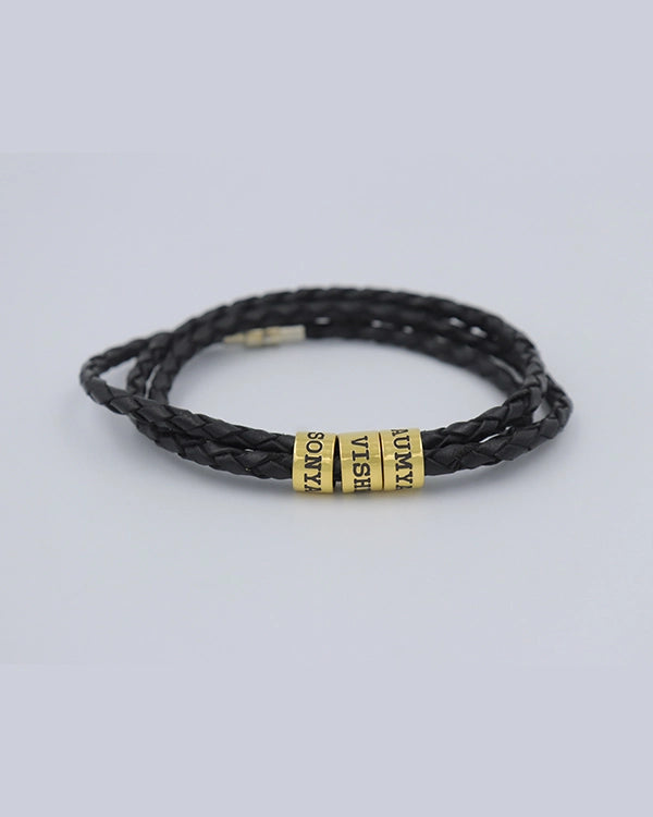 Personalised Engraved Beads Bracelet