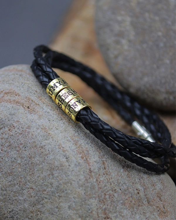 Personalised Engraved Beads Bracelet