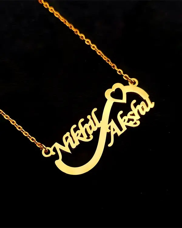 Personalised Couple Infinity Name Necklace