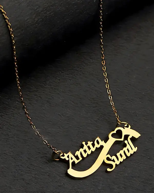 Personalised Couple Infinity Name Necklace
