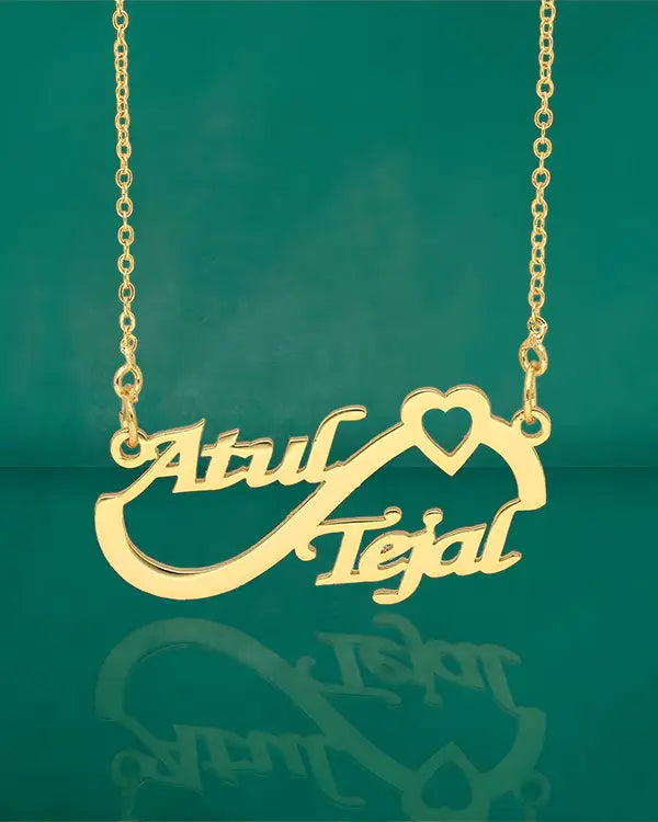 Personalised Couple Infinity Name Necklace
