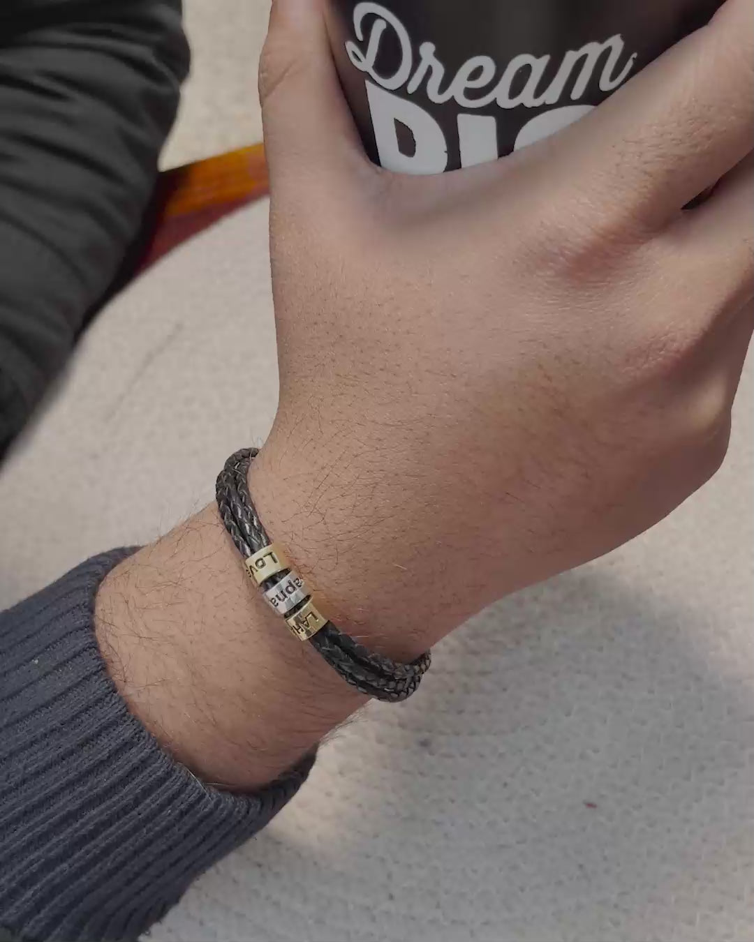 Personalised Engraved Beads Bracelet